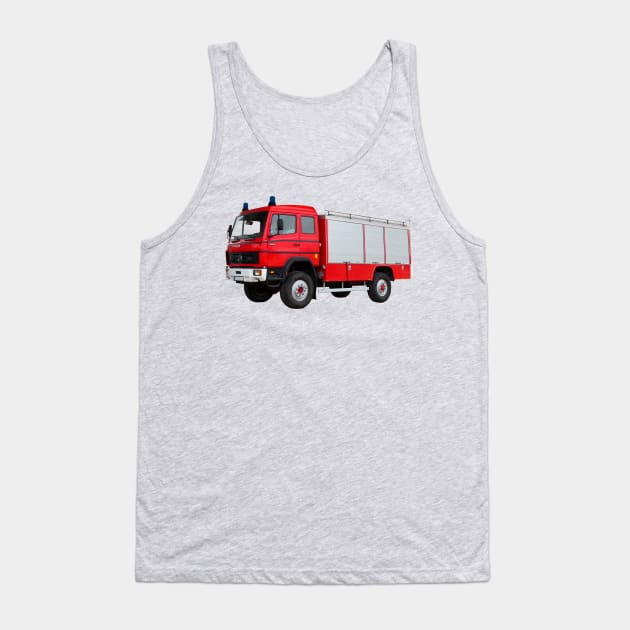 Merry Christmas Fire Truck Tank Top by holidaystore